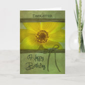 BIRTHDAY - DAUGHTER - GEEL DAGEN KAART (Voorkant)