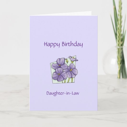 Birthday Daughter-in-Law - Flowers Card Kaart (Voorkant)