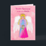 Birthday Daughter Our Angel Angelic Angel Kaart<br><div class="desc">Zoete kleine angelische engel met vederachtige vleugels geïsoleerd op een roze achtergrond met een nepstructuur. Zie andere producten en categorieën,  inclusief Valentijnsdag,  enz. Nota: Alle gevolgen zijn digitaal ontworpen voor een realistisch effect.</div>
