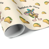 Birthday de Taco Gift Wrap Cadeaupapier (Rol Hoek)