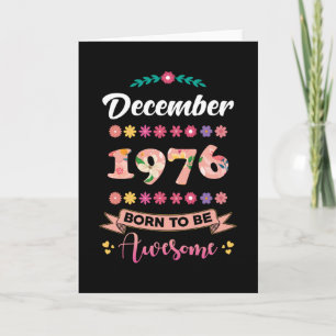 Birthday december 1976 Gift Woman Kaart