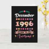 Birthday december 1996 Gift Woman Kaart (Gele Bloem)