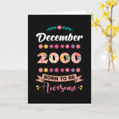 Birthday december 2000 Gift Woman Kaart (Gele Bloem)