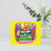 BIRTHDAY-DELEN BRIEFKAART (Staand voorkant)