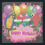 BIRTHDAY-DELEN STENEN ONDERZETTER<br><div class="desc">BIEDDAAGDELLPRODUCTEN VAN KUTE</div>