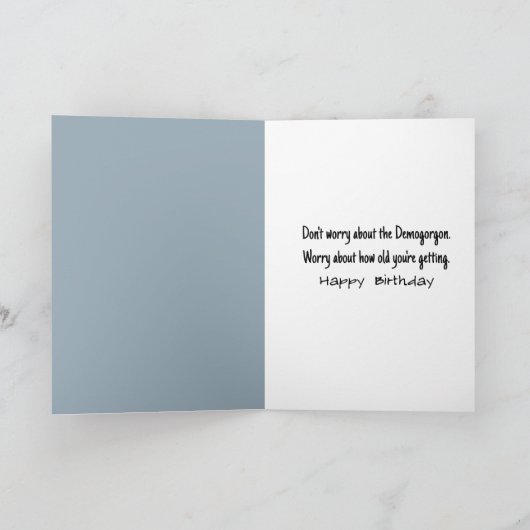 Birthday Demogorgon Creatures Around a Campfire Kaart (Binnen)