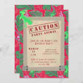 Birthday, dierlijk regenwoud kaart (Voorkant / Achterkant)