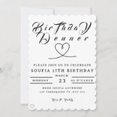 Birthday Dinner Invitation, Editable Birthday Dinn Save The Date (Voorkant)