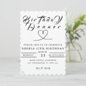 Birthday Dinner Invitation, Editable Birthday Dinn Save The Date (Staand voorkant)