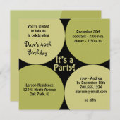 Birthday Dinner Party Invitation Sjabloon Kaart (Voorkant / Achterkant)