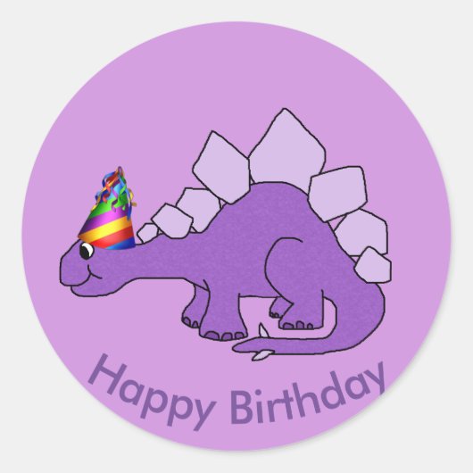 Birthday Dinosauer Stickers (Voorkant)