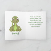 Birthday Dinosaur Baby Kaart (Binnen)