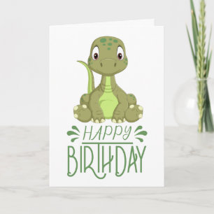 Birthday Dinosaur Baby Kaart