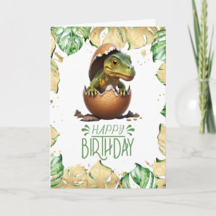 Birthday Dinosaur Baby Roar Jurassic Kaart