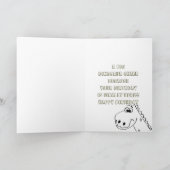 Birthday Dinosaur Cheer (Kleur me) Kaart (Binnen)