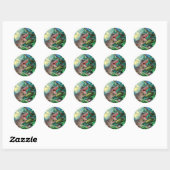 Birthday Dinosaur kinder Jurassic World Ronde Sticker (Vel)