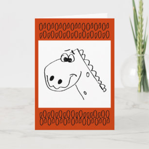 Birthday Dinosaur (Kleur me) Kaart