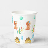 Birthday Dinosaur Papieren Bekers (Rechts)