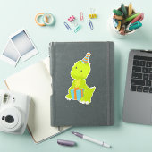 Birthday Dinosaur, Party Dinosaur, Gift, Party Pet Sticker (iPad Cover)