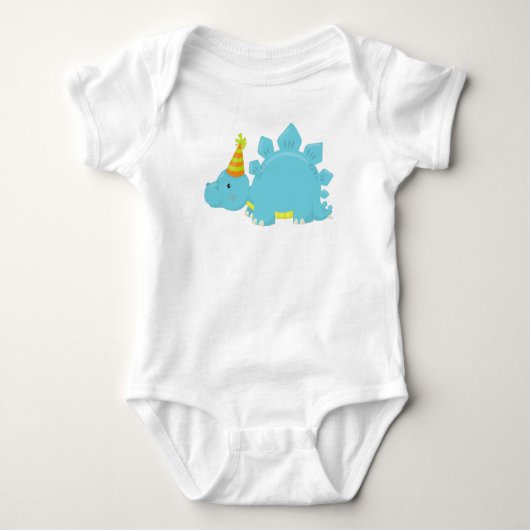 Birthday Dinosaur, Party Dinosaur, Party Pet, Dino Romper (Voorkant)