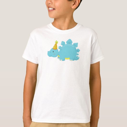 Birthday Dinosaur, Party Dinosaur, Party Pet, Dino T-shirt (Voorkant)