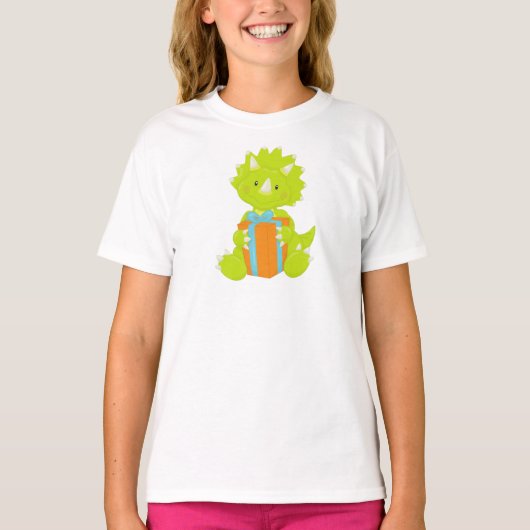Birthday Dinosaur, Party Dinosaur, Party Pet, Gift T-shirt (Voorkant)