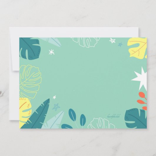 Birthday Dinosaur Party Kaart (Achterkant)