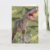 Birthday Dinosaur Pattern Jurassic World Kaart (Voorkant)