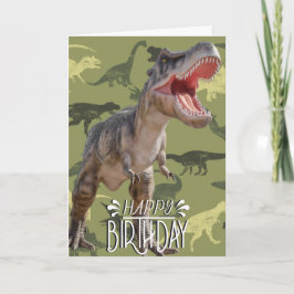 Birthday Dinosaur Pattern Jurassic World Kaart
