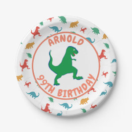 Birthday Dinosaur T Rex Kinder Jurassic Prehistori Papieren Bordje