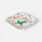 Birthday Dinosaur T Rex Kinder Jurassic Prehistori Papieren Bordje (Gebogen)