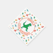 Birthday Dinosaur T Rex Kinder Jurassic Prehistori Servet (Hoek)