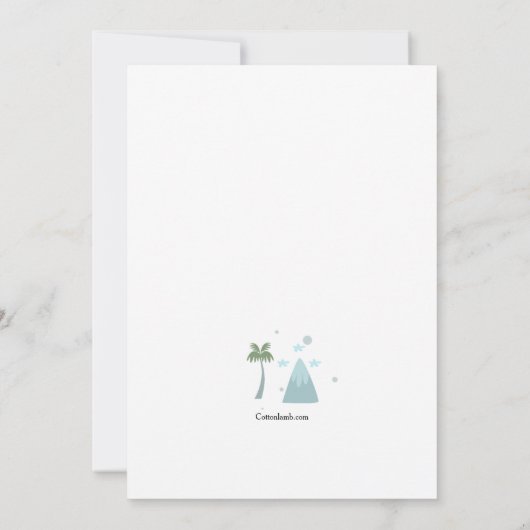 Birthday Dinosaur Wenskaart (Achterkant)