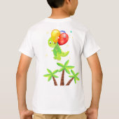 Birthday Dinosaurs en ballonnen op maat T-shirt (Achterkant)