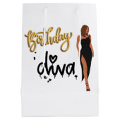 Birthday Diva Gift Bag Medium Cadeauzakje (Achterkant)