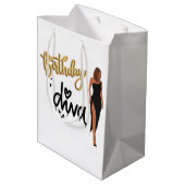 Birthday Diva Gift Bag Medium Cadeauzakje (Achterkant Gekanteld)
