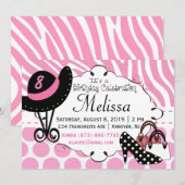 Birthday Diva Uitnodiging (Voorkant / Achterkant)