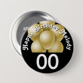 Birthday | DIY AGE | Customize   Ronde Button 7,6 Cm (Voorkant /achterkant)