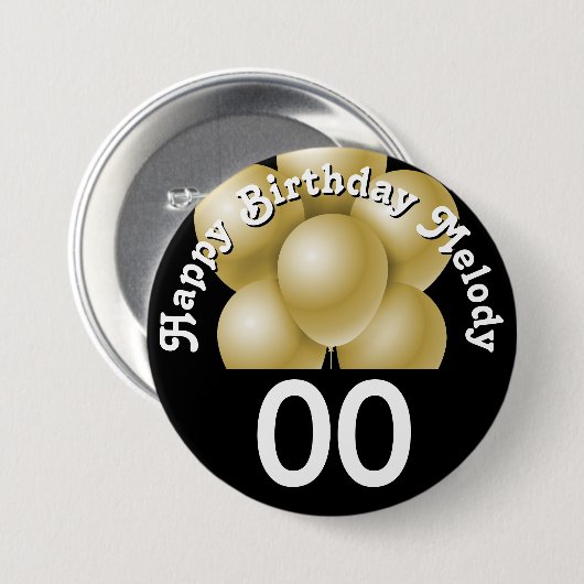 Birthday | DIY AGE | Customize Ronde Button 7,6 Cm (Voorkant /achterkant)