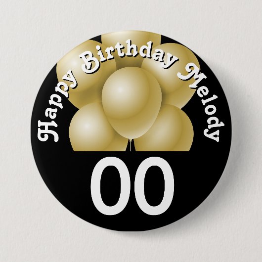 Birthday | DIY AGE | Customize   Ronde Button 7,6 Cm (Voorkant)