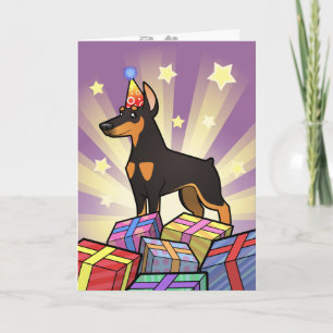Birthday Doberman Pinscher (pointy ears) Kaart