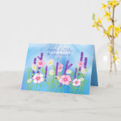 Birthday Dochter Soft Delicate Flower Garden Blue Kaart (Gele Bloem)