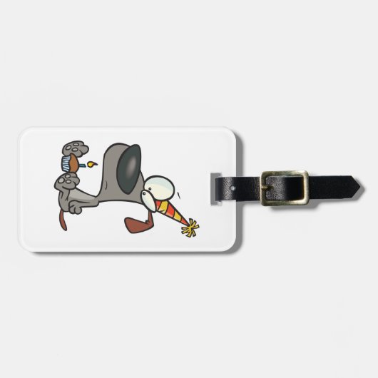 Birthday Dog Bagagelabel (Voorkant horizontaal)