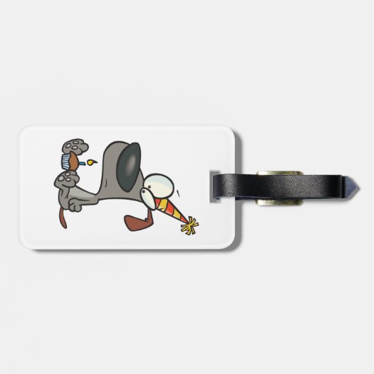 Birthday Dog Bagagelabel (Achterkant horizontaal)