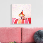 Birthday Dog Canvas Afdruk (Insitu (Woonkamer))