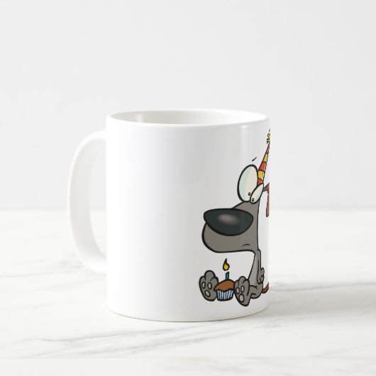 Birthday Dog Coffee Mok (Voorkant links)