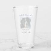 Birthday Dog Dad Best Ever Pet Photo Beer Pint Glas (Achterkant)