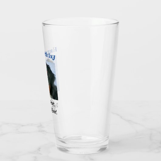 Birthday Dog Dad Best Ever Pet Photo Beer Pint Glas (Links)