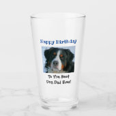 Birthday Dog Dad Best Ever Pet Photo Beer Pint Glas (Voorkant)