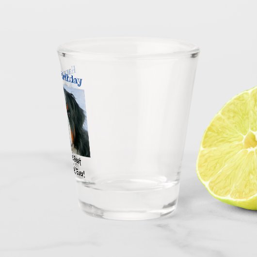 Birthday Dog Dad Best Ever Pet Photo Shot Glas (Rechts)